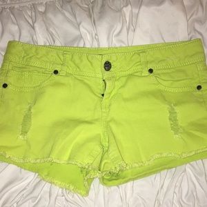 Neon Green Shorts